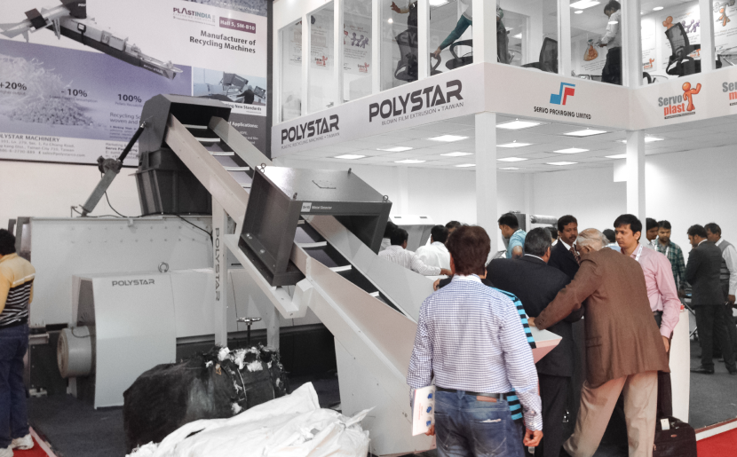 in-house plastic recycling machine in Plastindia 2015